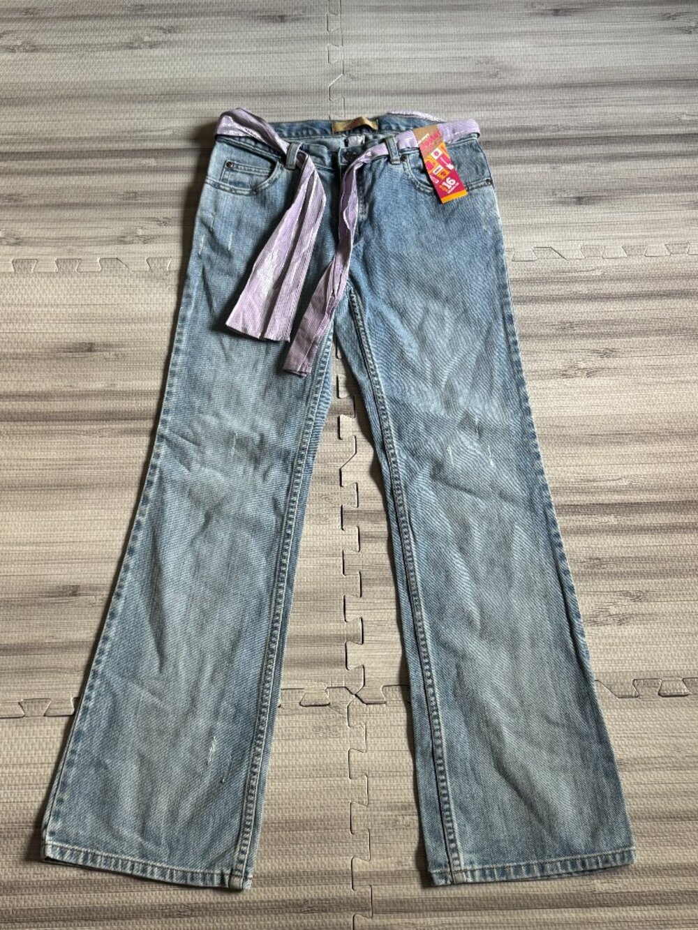 NWT Vintage Y2K Old Navy Women's Hipster Bootcut Jeans with Belt